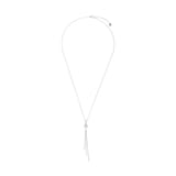 AMOR Silver Cubic Zirconia Tassel Necklace