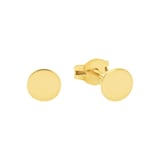 AMOR 9ct Yellow Gold Circle Stud Earrings