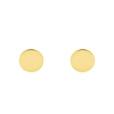 AMOR 9ct Yellow Gold Circle Stud Earrings