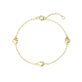 AMOR 9ct Yellow Gold Heart Bracelet