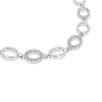 AMOR Silver Cubic Zirconia Loop Chain Bracelet AMOR Silver Cubic Zirconia Loop Chain Bracelet