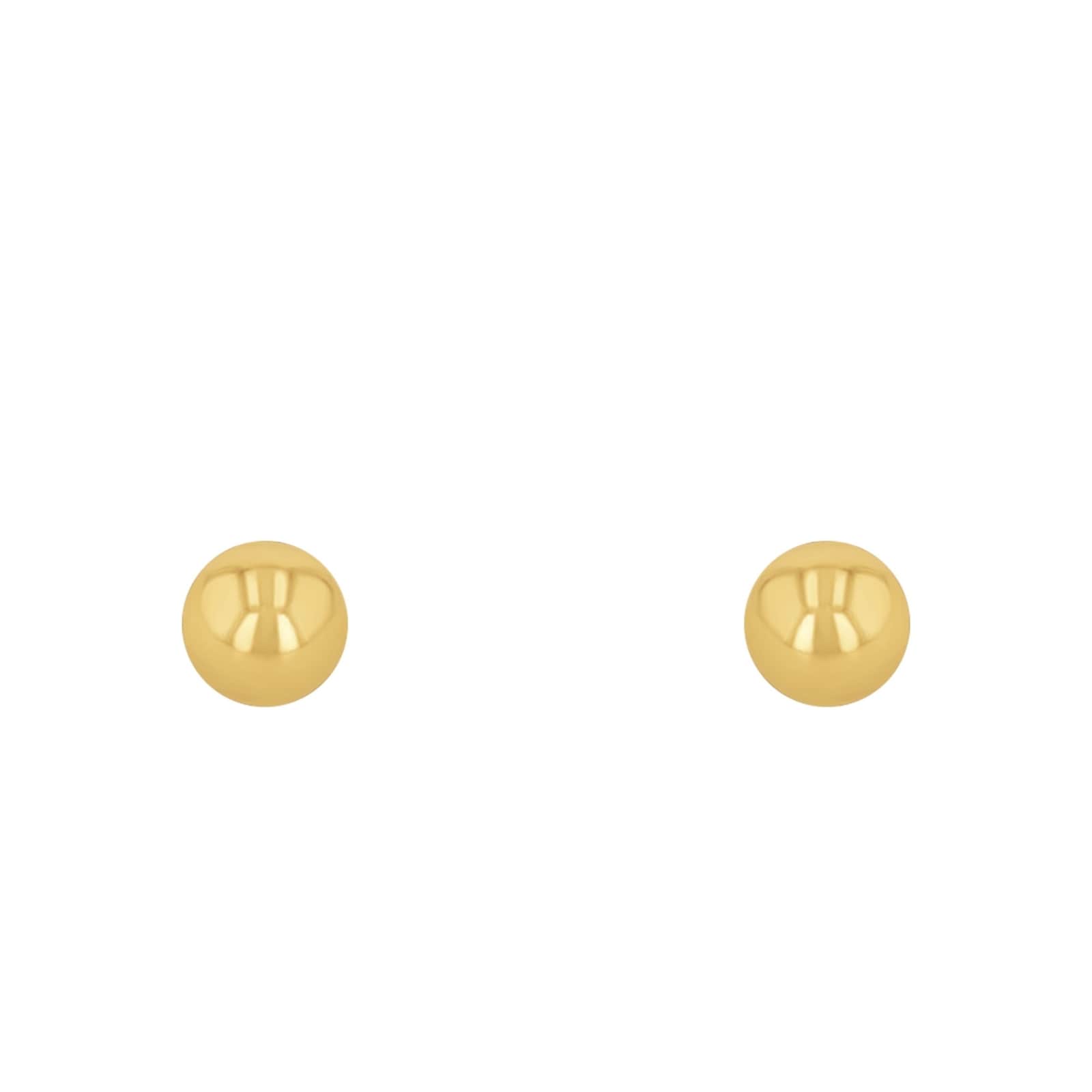 AMOR 9ct Yellow Gold Circular Stud Earrings