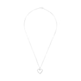 AMOR Silver Cubic Zirconia Heart Pendant Necklace