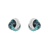 AMOR Silver Tri Colour Knot Stud Earrings