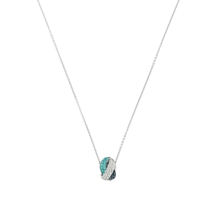 AMOR Silver Tri Colour Knot Pendant Necklace