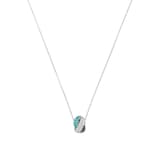 AMOR Silver Tri Colour Knot Pendant Necklace