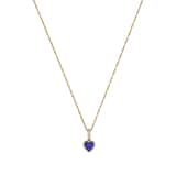 AMOR Yellow Gold Coloured Sterling Silver Lapis Pendant Necklace
