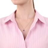 AMOR Yellow Gold Coloured Sterling Silver Lapis Pendant Necklace