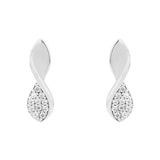 AMOR Sterling Silver Cubic Zirconia Drop Earrings