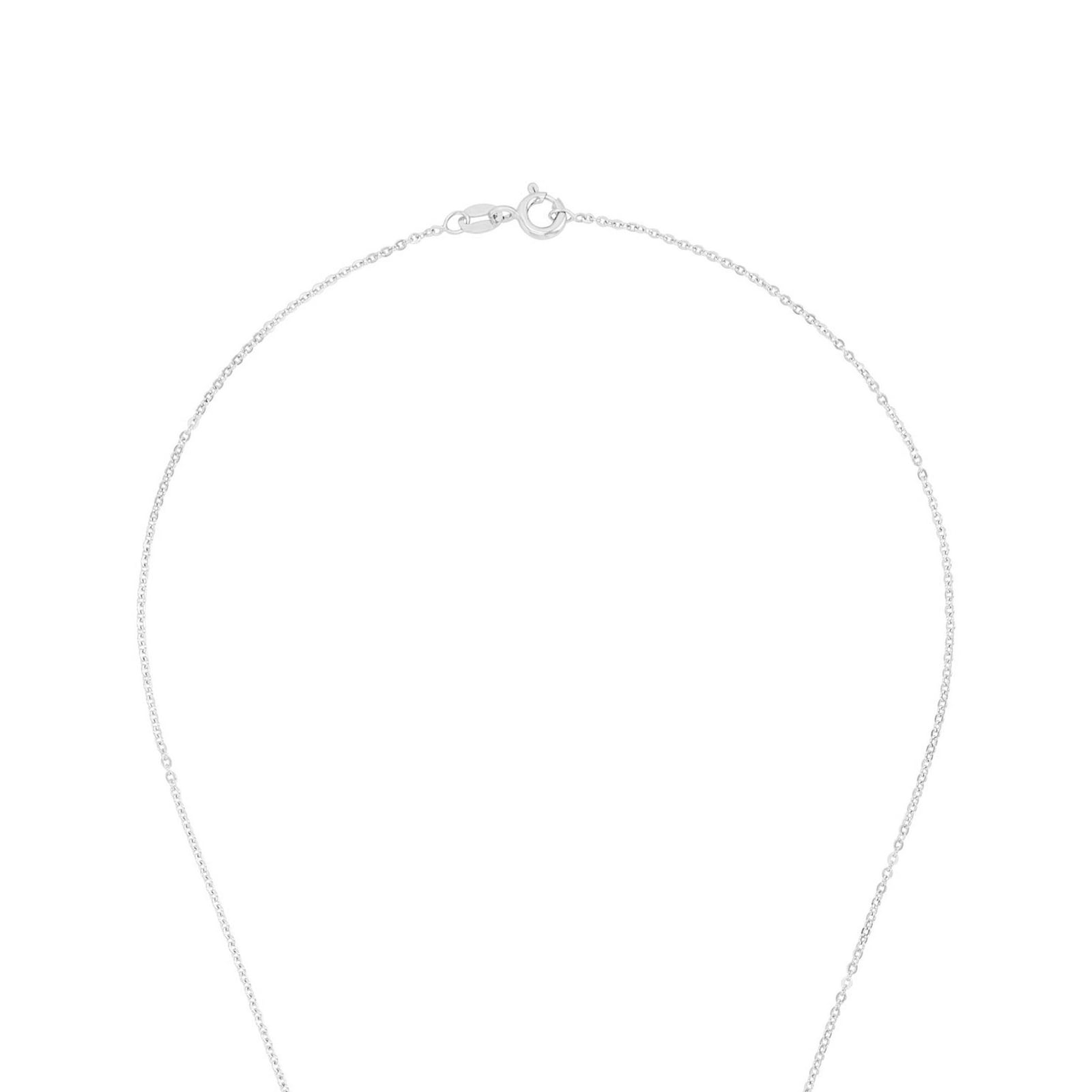 AMOR Sterling Silver Cubic Zirconia & Pearl Cross Pendant Necklace AMOR Sterling Silver Cubic Zirconia & Pearl Cross Pendant Necklace