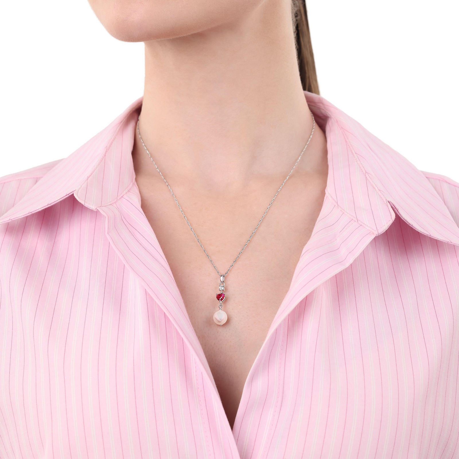 Amor Sterling Silver Pearl
Cubic Zirconia Heart Pendant Necklace Amor Sterling Silver Pearl
Cubic Zirconia Heart Pendant Necklace