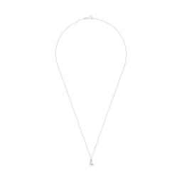 37970349 - Sterling Silver Pearl & Cubic Zirconia Pendant Necklace