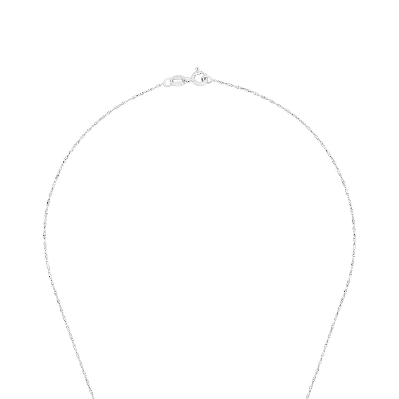 AMOR Sterling Silver Pearl & Cubic Zirconia Pendant Necklace