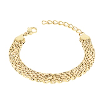 Amor Yellow Gold Coloured Chain Bracelet