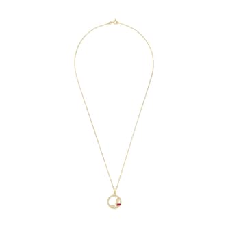 Amor Yellow Gold Coloured Pearl & Cubic Zirconia Pendant Necklace