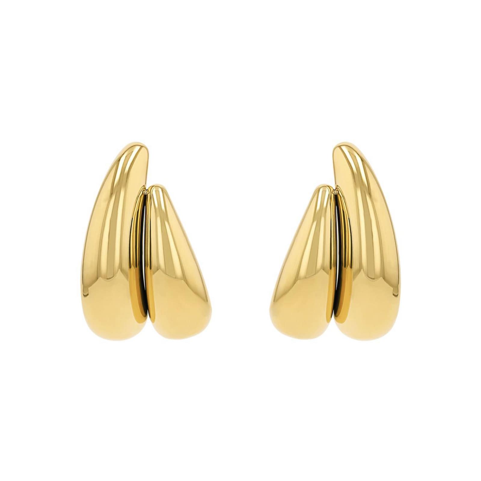 AMOR Yellow Gold Coloured Hoop Earrings AMOR Yellow Gold Coloured Hoop Earrings