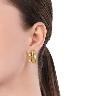 AMOR Yellow Gold Coloured Hoop Earrings