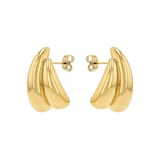 AMOR Yellow Gold Coloured Hoop Earrings