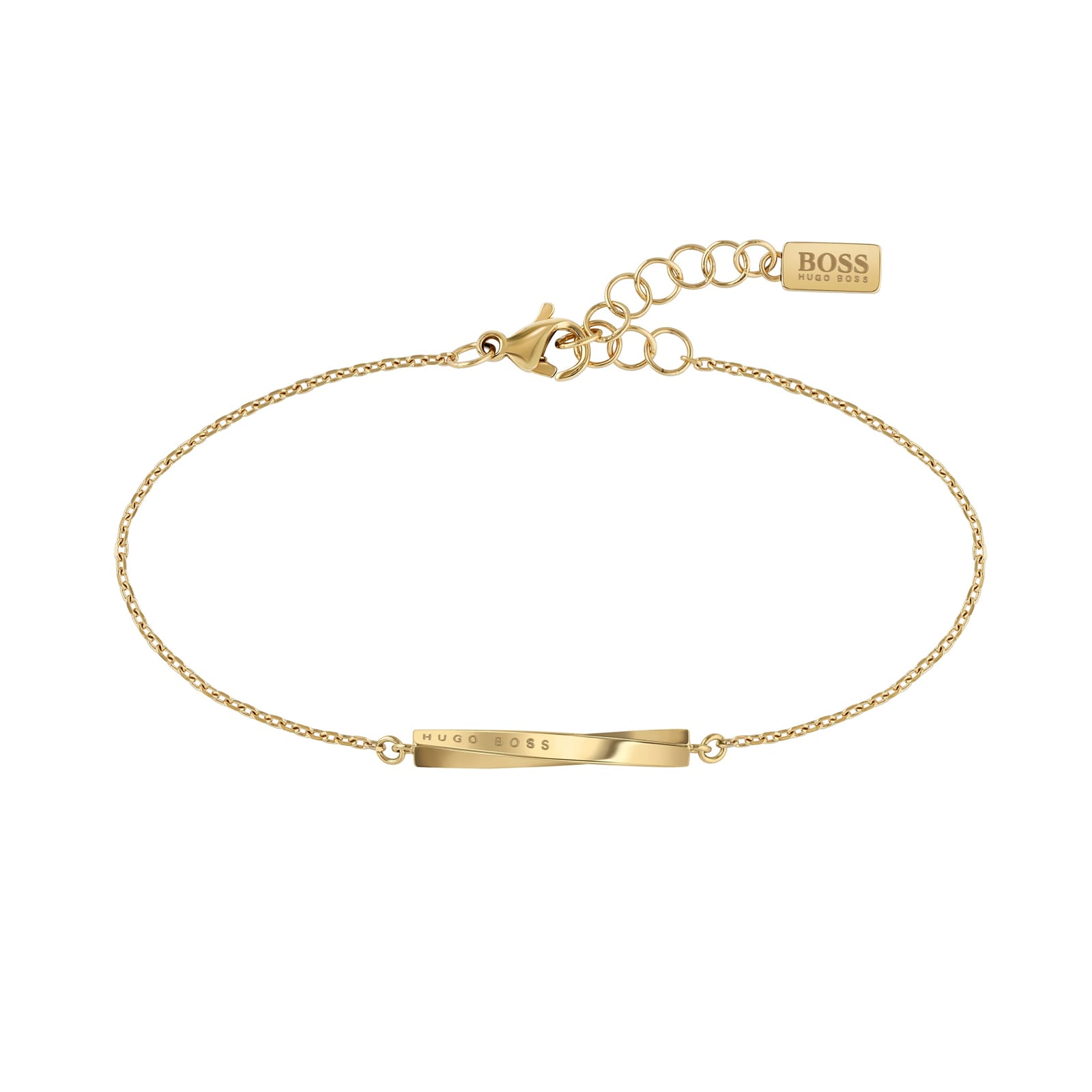 BOSS Signature Yellow Gold Coloured Bracelet 1580007 | Goldsmiths