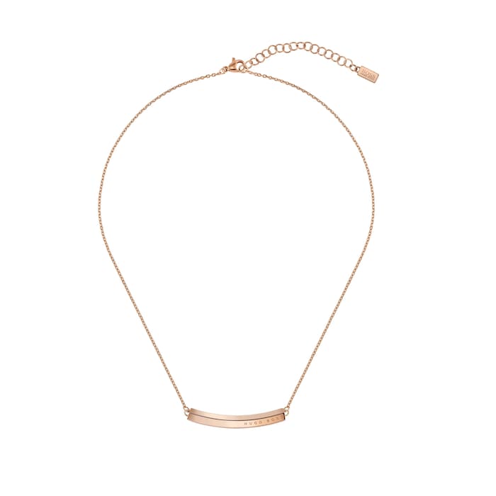 BOSS Insignia Rose Gold Coloured Necklace