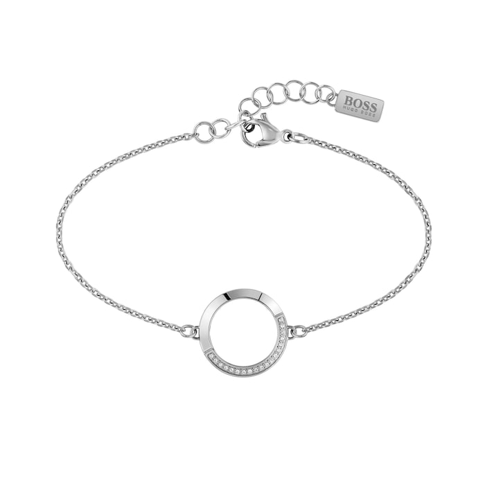 BOSS Ophelia Crystal Stainless Steel Bracelet