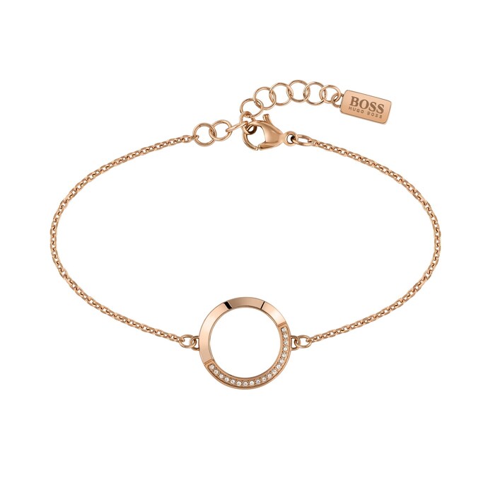 BOSS Ophelia Crystal Rose Gold Coloured Bracelet