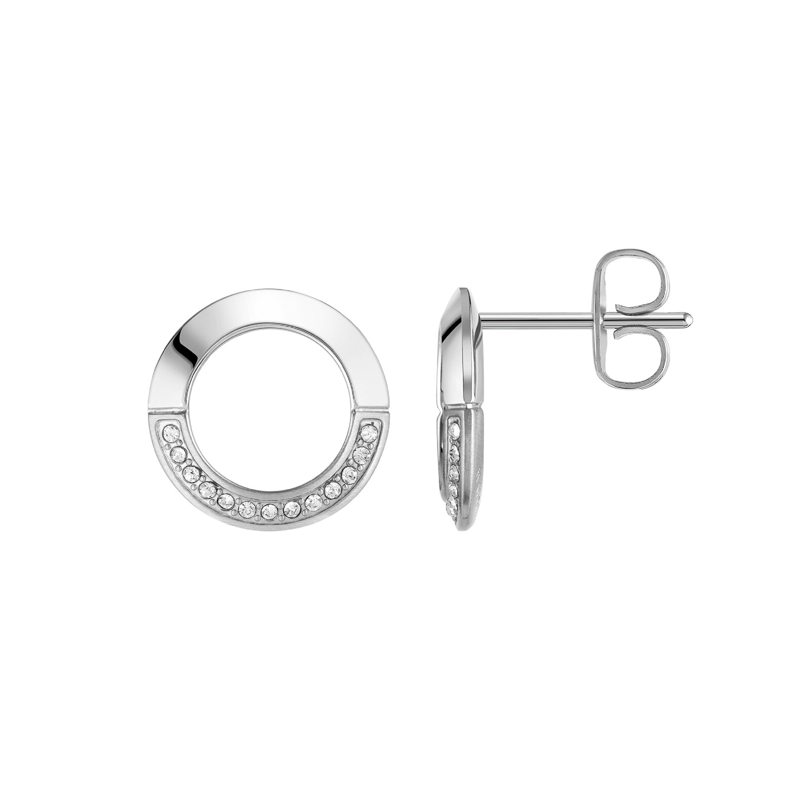 BOSS Ophelia Crystal Stainless Steel Stud Earrings
