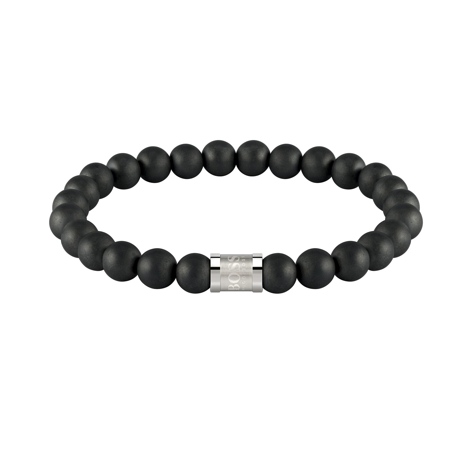 BOSS Beads Onyx & Stainless Steel Bracelet
