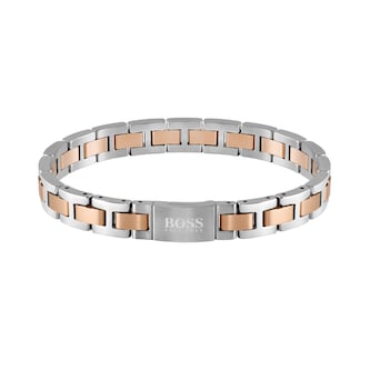 BOSS ID Rose Gold Coloured Bracelet
