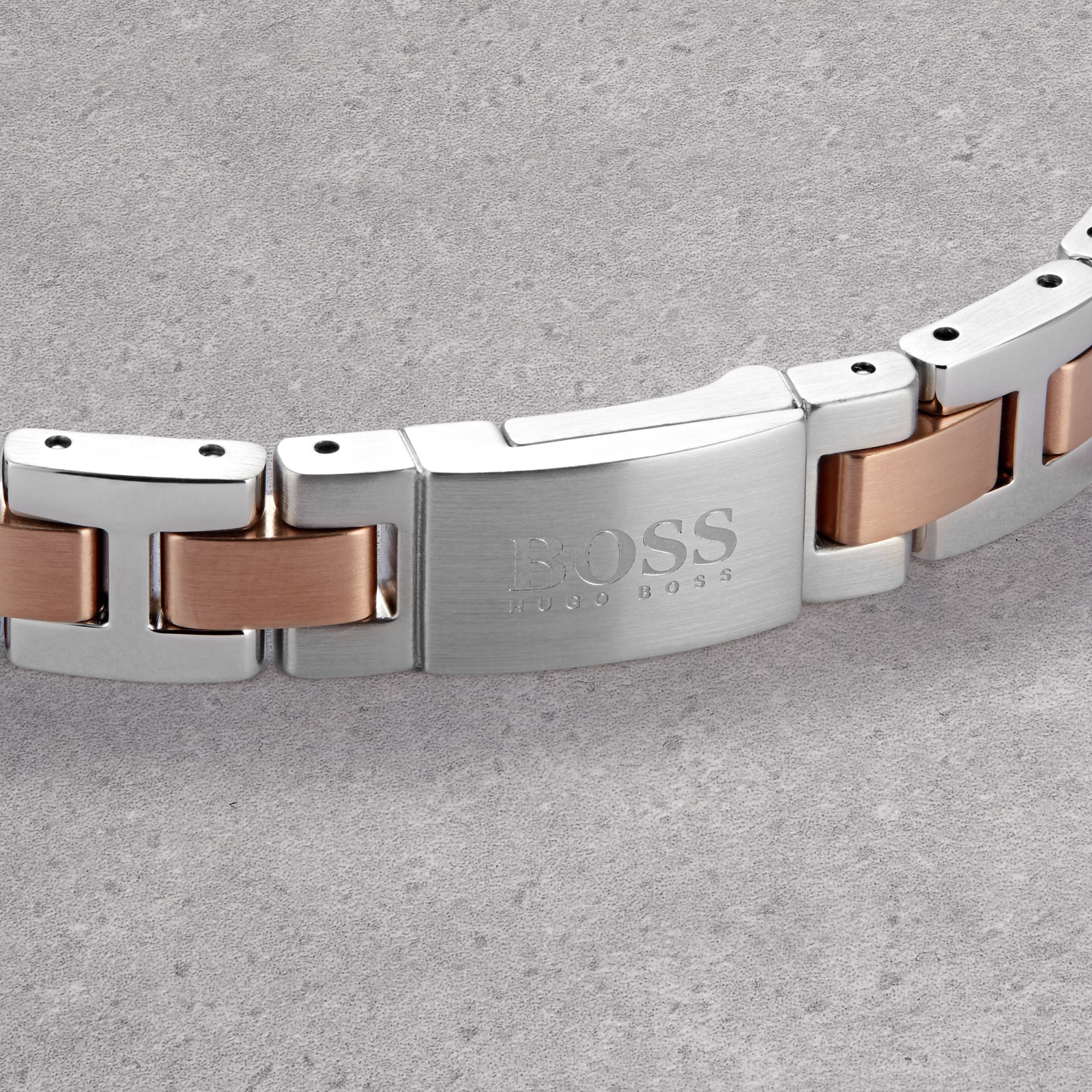 BOSS ID Rose Gold Coloured Bracelet 1580056 | Goldsmiths