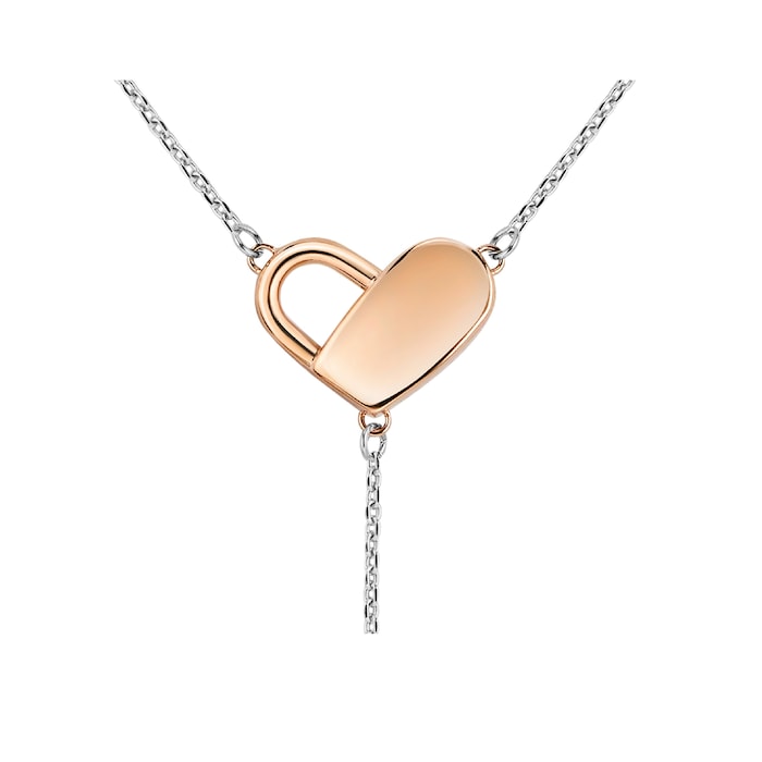 BOSS Soulmate Silver Gold Coloured Necklace