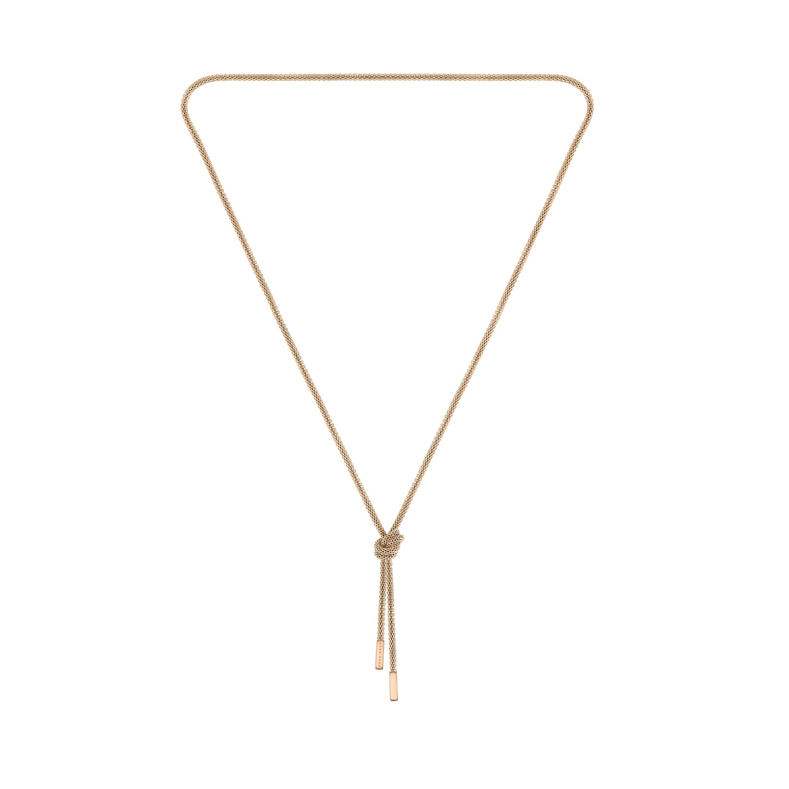 BOSS Rosette Rose Gold Coloured Necklace