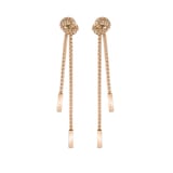 BOSS Rosette Rose Gold Coloured Drop Earrings