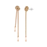 BOSS Rosette Rose Gold Coloured Drop Earrings