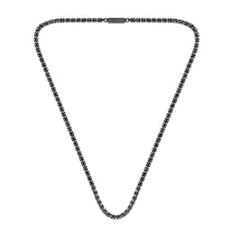 37990090 - Box Black Plated Stainless Steel Necklace