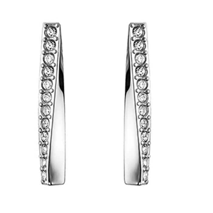 BOSS Rose Stainless Steel Twisted Stud Earrings