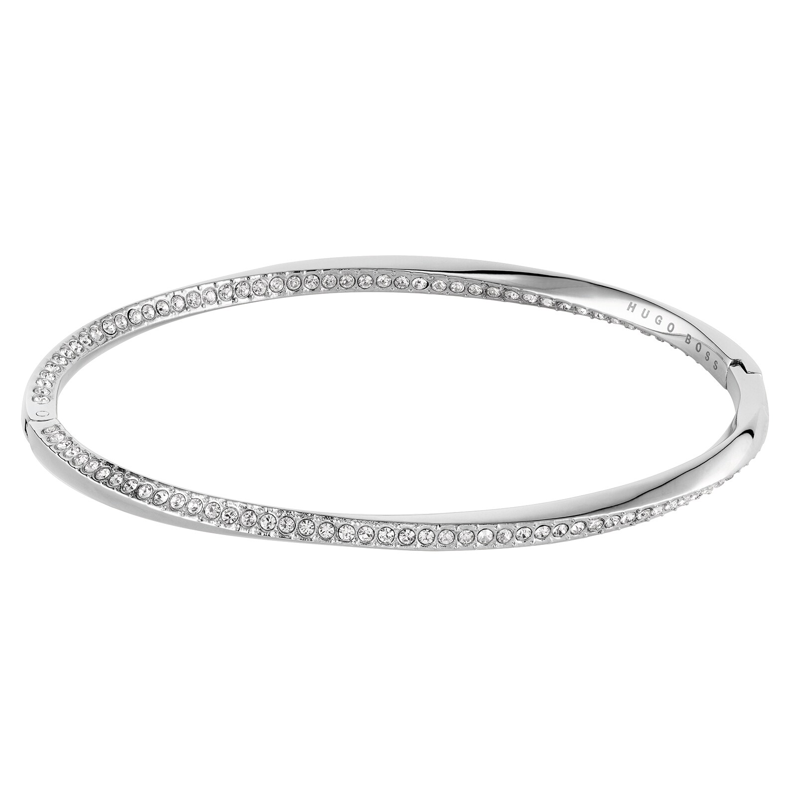BOSS Stainless Steel Twisted Bar Bangle