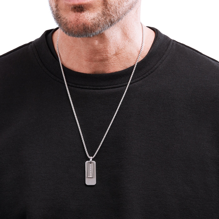 BOSS Dual Stainless Steel Double Pendant