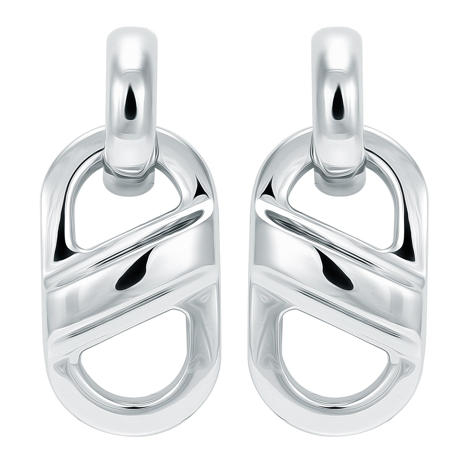 BOSS Ladies BOSS Stainless Steel Chain Link Earrings BOSS Ladies BOSS Stainless Steel Chain Link Earrings