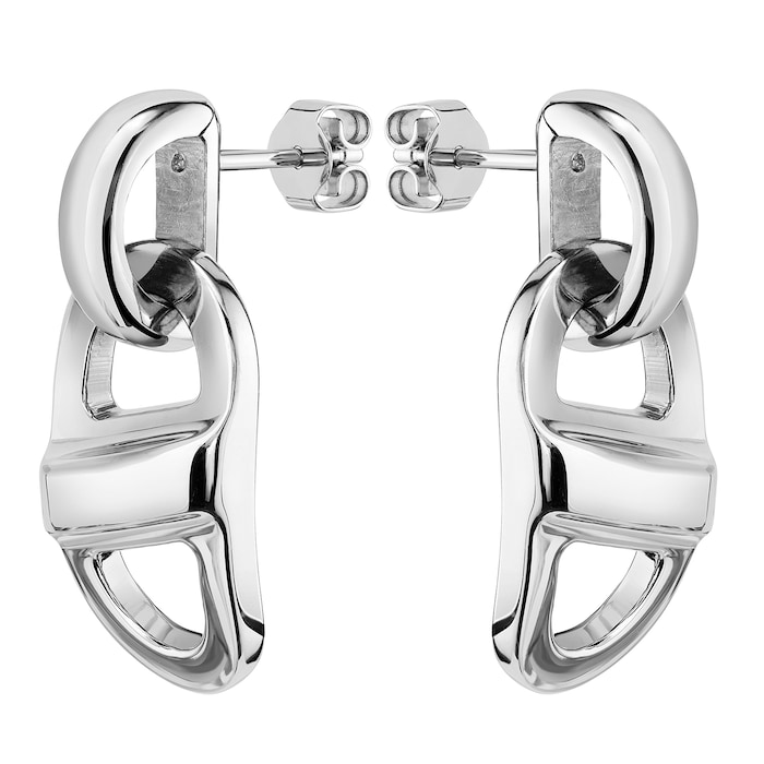 BOSS Ladies BOSS Stainless Steel Chain Link Earrings