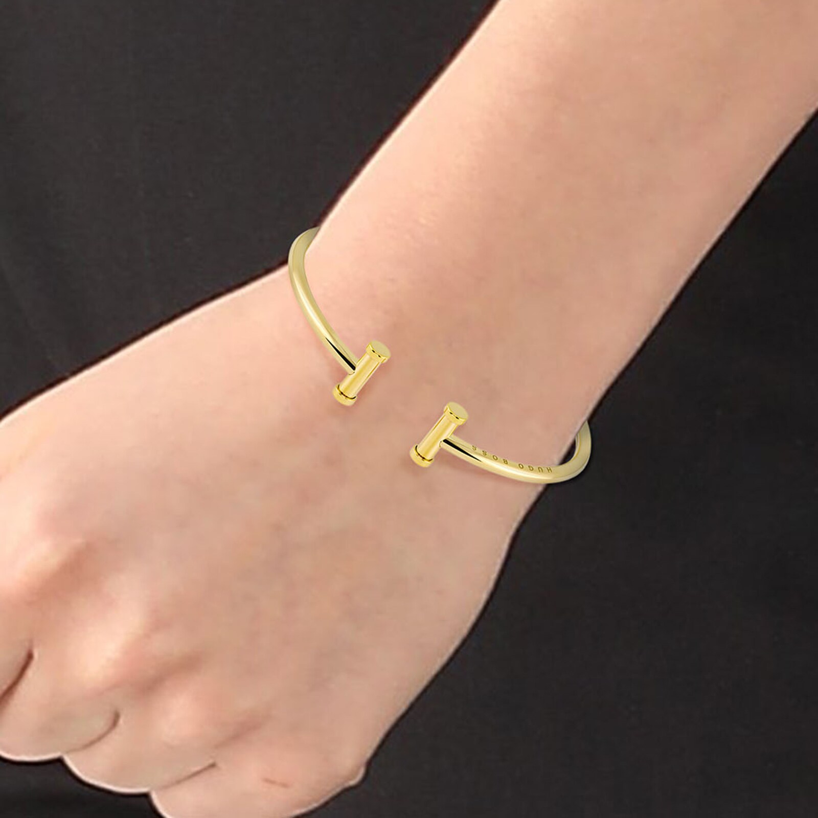 BOSS Gold Coloured Bangle