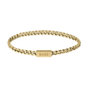 BOSS Gents BOSS Yellow Gold Coloured Chain Bracelet