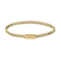 37990117 - Gents BOSS Yellow Gold Coloured Chain Bracelet
