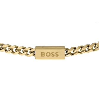 BOSS Gents BOSS Yellow Gold Coloured Chain Bracelet