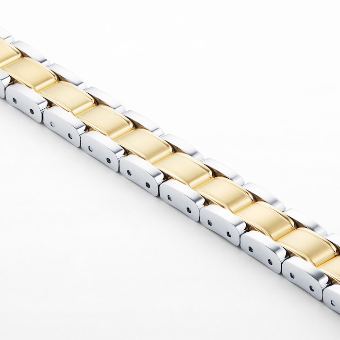 BOSS Gents BOSS Stainless Steel And Yellow Gold Coloured ID Bracelet