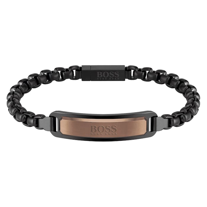 BOSS ID Black & Bronze Plated Bracelet