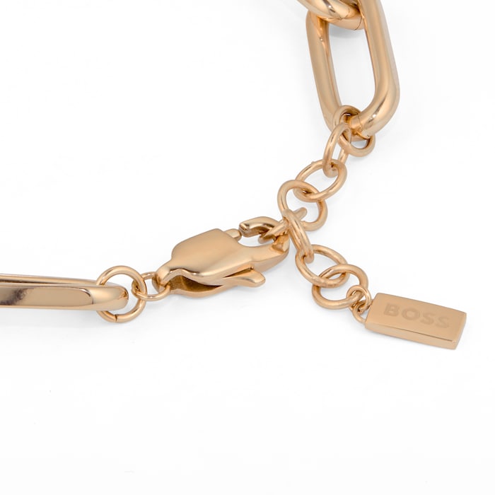 BOSS Tessa Rose Gold Coloured Link Bracelet