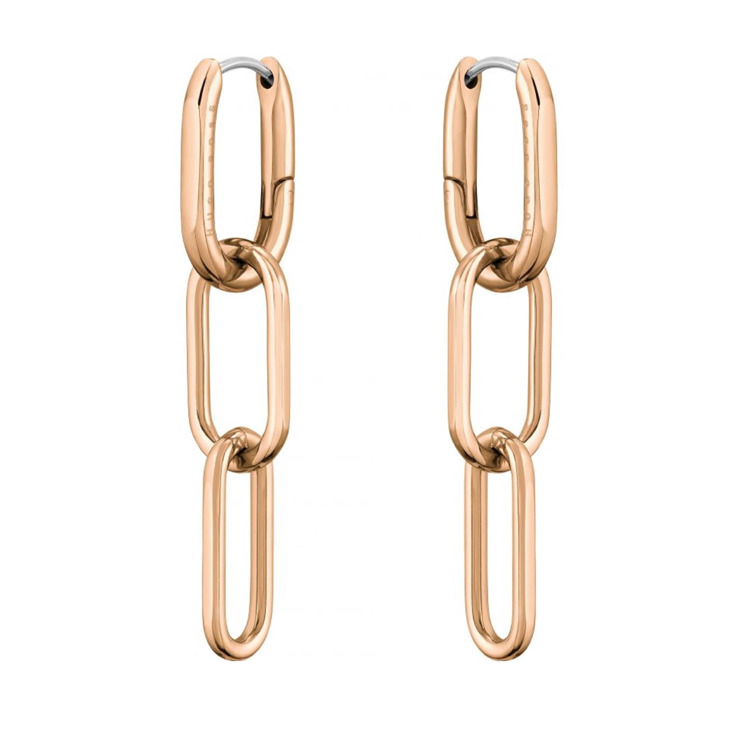 Tessa Gold Coloured Link Drop Earrings