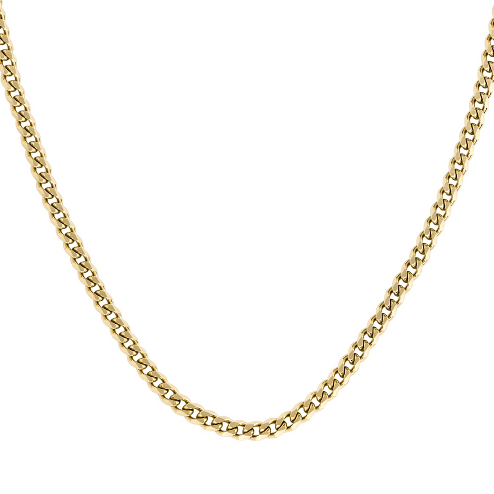 BOSS Gents BOSS Yellow Gold Coloured Curb Chain Necklace