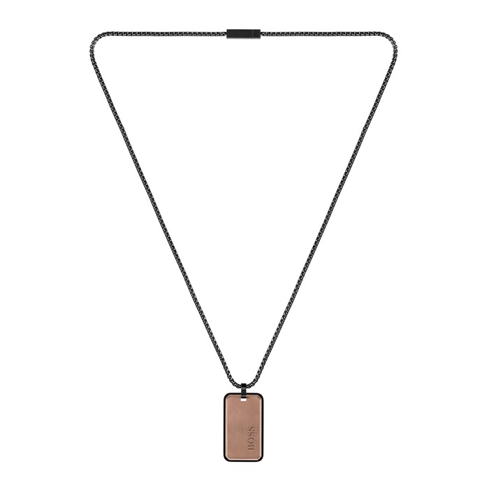 BOSS ID Black & Bronze Plated Pendant